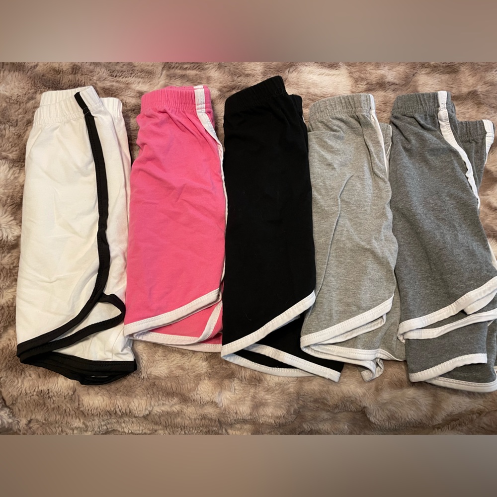 5 pairs high waisted booty shorts XL